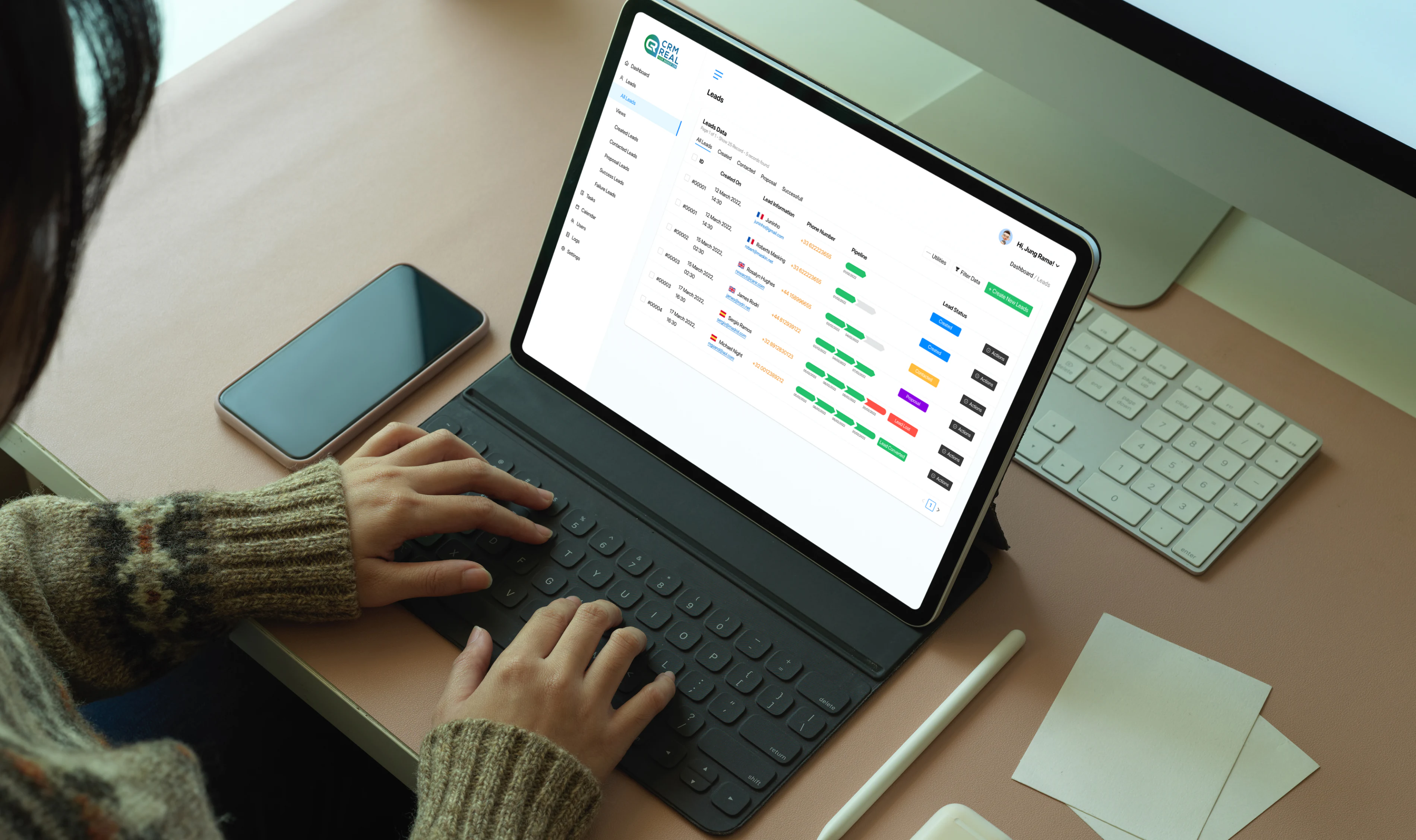 CRM Real dashboard
